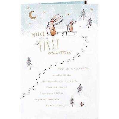Clintons : Carte de Noël avec inscription « Niece's 1st Christmas » Clintons : Carte de Noël avec inscription « Niece's 1st Christmas »