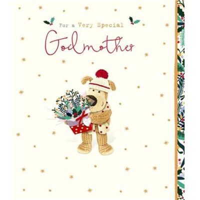 Boofle Carte de Noël pour marraine – Motif mignon Boofle Carte de Noël pour marraine – Motif mignon