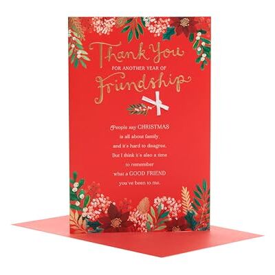 UK Greetings Carte de Noël pour un ami – Motif chaleureux UK Greetings Carte de Noël pour un ami – Motif chaleureux