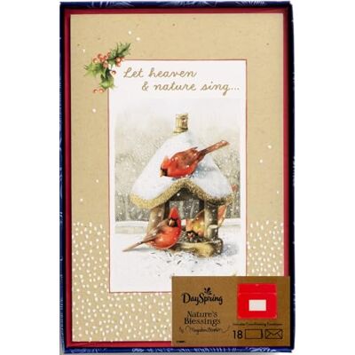 DaySpring Marjolein Bastin – Let Heaven & Nature Sing – 18 cartes de Noël cardinales et enveloppes (U1009) DaySpring Marjolein Bastin – Let Heaven & Nature Sing – 18 cartes de Noël cardinales et enveloppes (U1009)