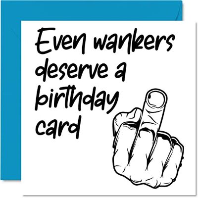Stuff4 Cartes d'anniversaire grossières pour homme – W*nkers mérite une carte – Carte d'anniversaire amusante pour lui, plaisanterie offensante, 145 mm x 145 mm Stuff4 Cartes d'anniversaire grossières pour homme – W*nkers mérite une carte – Carte d'anniversaire amusante pour lui, plaisanterie offensante, 145 mm x 145 mm