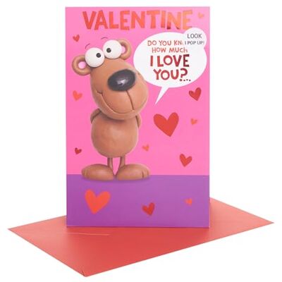 UK Greetings Carte de Saint-Valentin I Love You Presents Her/Him How Much I Love You Design Avec enveloppe 14,9 x 22,9 cm UK Greetings Carte de Saint-Valentin I Love You Presents Her/Him How Much I Love You Design Avec enveloppe 14,9 x 22,9 cm
