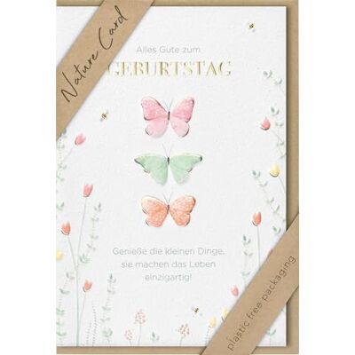 bsb Carte d'anniversaire Carte de la nature Cartes durables pour anniversaire Avec enveloppe Carte d'anniversaire pour femme et homme 11,5 x 17 cm bsb Carte d'anniversaire Carte de la nature Cartes durables pour anniversaire Avec enveloppe Carte d'anniversaire pour femme et homme 11,5 x 17 cm