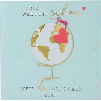 Depesche 13593.44 Paper Love Carte de vœux d'anniversaire pliante avec inscription assortie et designs colorés, sans texte à l'intérieur, carte pliante avec enveloppe Depesche 13593.44 Paper Love Carte de vœux d'anniversaire pliante avec inscription assortie et designs colorés, sans texte à l'intérieur, carte pliante avec enveloppe