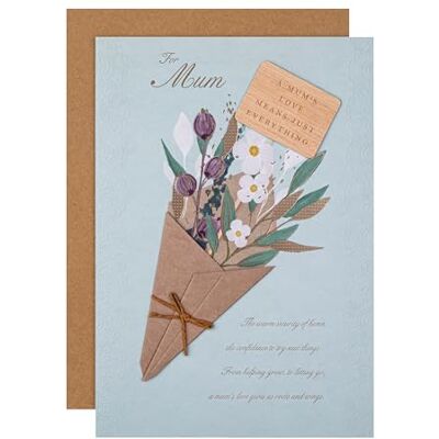 Hallmark Carte de fête des mères pour maman, motif bouquet de fleurs, verset sincère, motif floral, vert Hallmark Carte de fête des mères pour maman, motif bouquet de fleurs, verset sincère, motif floral, vert