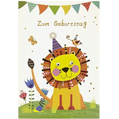 Perleberg Carte de vœux pour anniversaire d'enfant I Lifestyle Collection I Carte de vœux d'anniversaire avec motif I Cartes d'anniversaire pour enfants en 11,6 x 16,6 cm Perleberg Carte de vœux pour anniversaire d'enfant I Lifestyle Collection I Carte de vœux d'anniversaire avec motif I Cartes d'anniversaire pour enfants en 11,6 x 16,6 cm