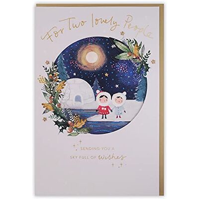 Clintons : Eskimo Carte de Noël Couple To Both Clintons : Eskimo Carte de Noël Couple To Both