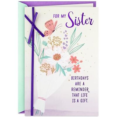Hallmark Carte d'anniversaire pour sœur (Life is a Gift) Hallmark Carte d'anniversaire pour sœur (Life is a Gift)