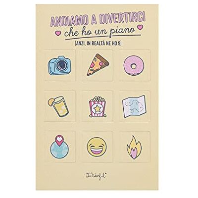 Mr. Wonderful Mr Wonderful Carte Motif Plans, Multicolore, Standard Mr. Wonderful Mr Wonderful Carte Motif Plans, Multicolore, Standard
