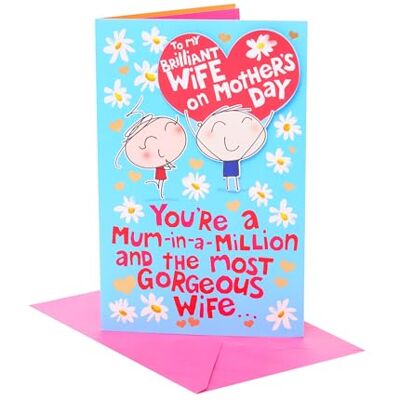 UK Greetings Carte de fête des mères pour femme – Mum-in-a-Million UK Greetings Carte de fête des mères pour femme – Mum-in-a-Million