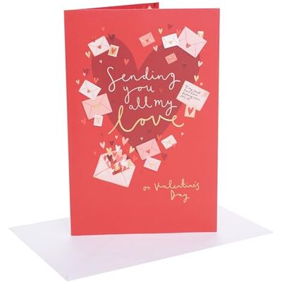 UK Greetings Carte de Saint-Valentin pour une personne que j'aime I Love You Presents Her/Lui Enveloppe de cœurs Avec enveloppe 19,4 x 29,5 cm UK Greetings Carte de Saint-Valentin pour une personne que j'aime I Love You Presents Her/Lui Enveloppe de cœurs Avec enveloppe 19,4 x 29,5 cm