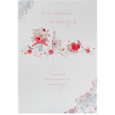 Hallmark Caractéristique d'anniversaire pour femme de ma vie-Rose-fixation traditionnelle en Papier Taille moyenne Hallmark Caractéristique d'anniversaire pour femme de ma vie-Rose-fixation traditionnelle en Papier Taille moyenne
