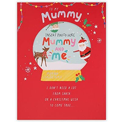 Clintons : Carte de Noël avec boule à neige et inscription « Mummy » Clintons : Carte de Noël avec boule à neige et inscription « Mummy »
