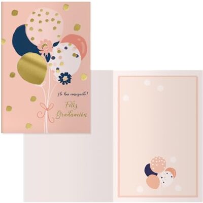 DOHE Cartes de vœux de remise de diplôme Lot de 6 unités Dimensions : 11,5 x 17 cm (fermée) Avec enveloppe pour ranger la carte Modèle Balloons DOHE Cartes de vœux de remise de diplôme Lot de 6 unités Dimensions : 11,5 x 17 cm (fermée) Avec enveloppe pour ranger la carte Modèle Balloons