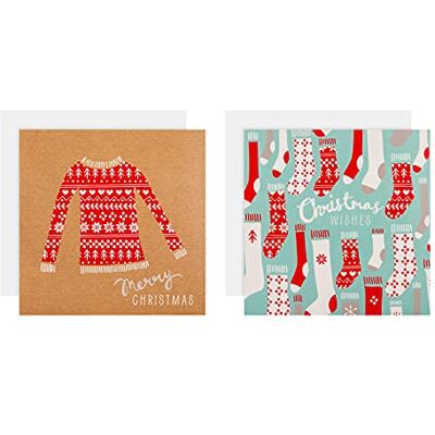 Hallmark Simply for You Collection Lot de 20 cartes de Noël en 2 designs contemporains Hallmark Simply for You Collection Lot de 20 cartes de Noël en 2 designs contemporains