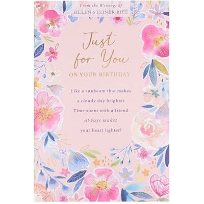UK Greetings Carte d'anniversaire pour elle/amie – Motif floral rose vif UK Greetings Carte d'anniversaire pour elle/amie – Motif floral rose vif