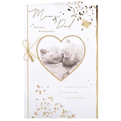 Clintons : Cute Kittens 1153030 Carte d'anniversaire pour maman et papa 241 x 161 mm Clintons : Cute Kittens 1153030 Carte d'anniversaire pour maman et papa 241 x 161 mm