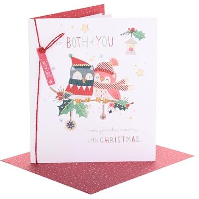 UK Greetings Carte de Noël pour vous deux Cadeaux de Noël Elle/Lui Hiboux assis sur une branche Avec enveloppe 18,4 x 15,9 cm UK Greetings Carte de Noël pour vous deux Cadeaux de Noël Elle/Lui Hiboux assis sur une branche Avec enveloppe 18,4 x 15,9 cm