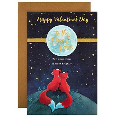 Hallmark Carte de Saint-Valentin pour Celui que j'aime – Design contemporain mignon illustré Hallmark Carte de Saint-Valentin pour Celui que j'aime – Design contemporain mignon illustré