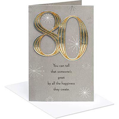 American Greetings 80th Birthday Card (Extraordinary You) American Greetings 80th Birthday Card (Extraordinary You)