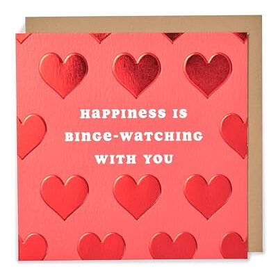 Kindred Happiness Is Binge-Watching With You Carte de Saint-Valentin Kindred Happiness Is Binge-Watching With You Carte de Saint-Valentin