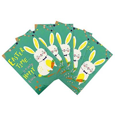 Hallmark Lot de 5 petites cartes de Pâques avec enveloppes vertes Hallmark Lot de 5 petites cartes de Pâques avec enveloppes vertes