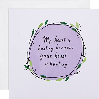 Hallmark Carte de condoléances Motif couronne contemporaine Hallmark Carte de condoléances Motif couronne contemporaine