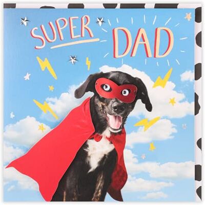 Clintons : Carte de fête des pères Super Dad 159 x 159 cm Clintons : Carte de fête des pères Super Dad 159 x 159 cm