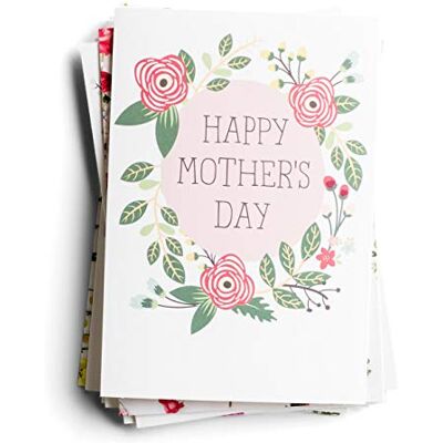 DaySpring Happy Mother's Day Assortiment de 8 motifs avec inscriptions 24 cartes florales pour la fête des mères et enveloppes (70925) DaySpring Happy Mother's Day Assortiment de 8 motifs avec inscriptions 24 cartes florales pour la fête des mères et enveloppes (70925)