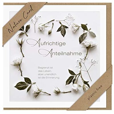 bsb Carte de condoléances avec motif adorable Nature Card Cartes de deuil durables Cartes de condoléances avec enveloppe Cartes de remerciement tristesse Cartes de deuil 15,5 x 15,5 cm bsb Carte de condoléances avec motif adorable Nature Card Cartes de deuil durables Cartes de condoléances avec enveloppe Cartes de remerciement tristesse Cartes de deuil 15,5 x 15,5 cm