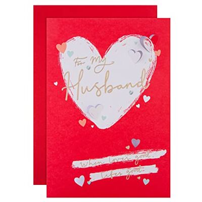 Hallmark Carte de Saint-Valentin pour mari – Motif cœur classique Hallmark Carte de Saint-Valentin pour mari – Motif cœur classique