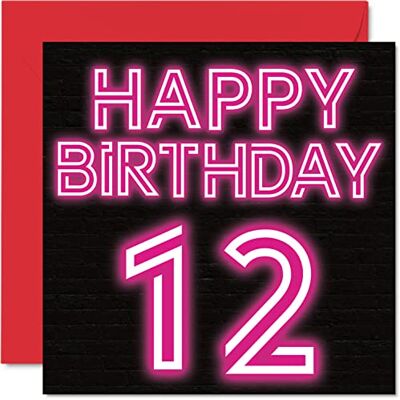 Stuff4 Cartes d'anniversaire amusantes pour garçons et filles – Neon Glow – Carte d'anniversaire pour fils, fille, frère, sœur, petit-fils, petite-fille, nièce, neveu, 145 mm x 145 mm Stuff4 Cartes d'anniversaire amusantes pour garçons et filles – Neon Glow – Carte d'anniversaire pour fils, fille, frère, sœur, petit-fils, petite-fille, nièce, neveu, 145 mm x 145 mm