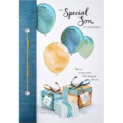Hallmark Carte d'anniversaire pour fils – Design classique illustré Hallmark Carte d'anniversaire pour fils – Design classique illustré