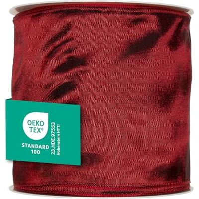 Halbach Seidenbänder Ruban cadeau de qualité supérieure avec bord métallique Largeur : 100 mm Longueur : 25 m Certifié Öko-Tex 100 Ruban en taffetas fabriqué en Allemagne Couleur : rouge Halbach Seidenbänder Ruban cadeau de qualité supérieure avec bord métallique Largeur : 100 mm Longueur : 25 m Certifié Öko-Tex 100 Ruban en taffetas fabriqué en Allemagne Couleur : rouge