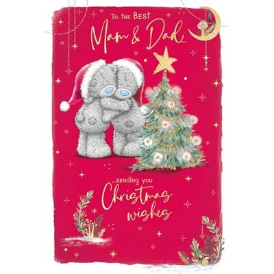 Me To You Tatty Teddy Carte de Noël pour la meilleure maman et papa avec insert en papier illustré 15,2 x 22,9 cm – Collection officielle Me To You Tatty Teddy Carte de Noël pour la meilleure maman et papa avec insert en papier illustré 15,2 x 22,9 cm – Collection officielle