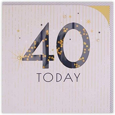 Clintons : 1163295 Shake 'N' Vac Carte d'anniversaire 40 ans Multicolore 159 x 159 mm Clintons : 1163295 Shake 'N' Vac Carte d'anniversaire 40 ans Multicolore 159 x 159 mm