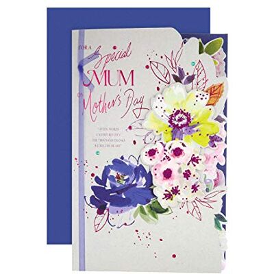 Hallmark Grande carte de fête des mères pour maman – Motif floral vif Hallmark Grande carte de fête des mères pour maman – Motif floral vif