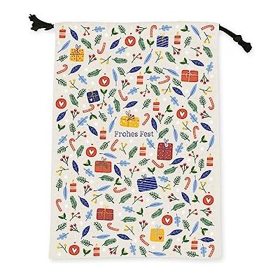 GRAFIK WERKSTATT Das Original Grafik-Werkstatt Sac cadeau de Noël 100% coton Sac cadeau Emballage Joyeuses fêtes GRAFIK WERKSTATT Das Original Grafik-Werkstatt Sac cadeau de Noël 100% coton Sac cadeau Emballage Joyeuses fêtes