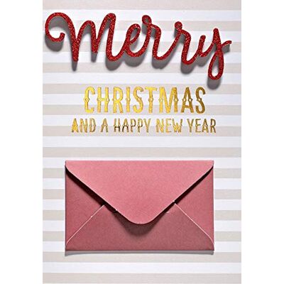 Perleberg Carte de Noël avec enveloppe Carte de qualité supérieure avec compartiment pour argent et lettrage de Noël Carte de Noël pour un souhait spécial Carte de vœux 11,6 x 16,6 cm Perleberg Carte de Noël avec enveloppe Carte de qualité supérieure avec compartiment pour argent et lettrage de Noël Carte de Noël pour un souhait spécial Carte de vœux 11,6 x 16,6 cm