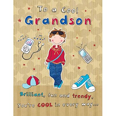 Piccadilly Greetings Carte d'anniversaire moderne pour petit-fils 20,3 x 15,2 cm Piccadilly Greetings Carte d'anniversaire moderne pour petit-fils 20,3 x 15,2 cm