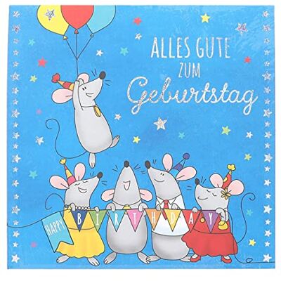 Depesche 0011694-053 Carte de vœux pop-up pour anniversaire, pliante, avec musique, éléments lumineux et message original, avec enveloppe, format 15,5 x 15,5 cm Depesche 0011694-053 Carte de vœux pop-up pour anniversaire, pliante, avec musique, éléments lumineux et message original, avec enveloppe, format 15,5 x 15,5 cm