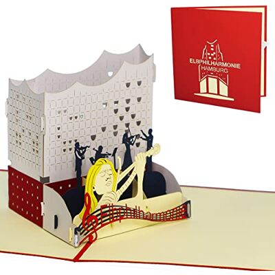 LINPOPUP ®, LIN17385, cartes POP UP Hambourg, cartes 3D, Hambourg, fans de musique de Hambourg, cartes-cadeaux concert, bons de voyage, Elbphilharmonie, N258 LINPOPUP ®, LIN17385, cartes POP UP Hambourg, cartes 3D, Hambourg, fans de musique de Hambourg, cartes-cadeaux concert, bons de voyage, Elbphilharmonie, N258