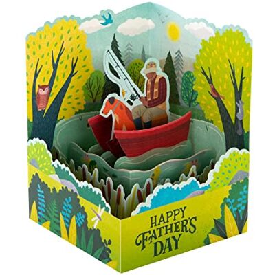 Hallmark Paper Wonder 25572767 Carte pop-up 3D Motif pêche relaxante Multicolore Hallmark Paper Wonder 25572767 Carte pop-up 3D Motif pêche relaxante Multicolore