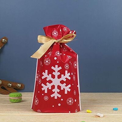 HOTEU Sacs-Cadeaux À Cordon De Noël 50 Pièces Sacs d'emballage Assortis Sacs De Noël Améliorés pour La Fête De Noël d'anniversaire HOTEU Sacs-Cadeaux À Cordon De Noël 50 Pièces Sacs d'emballage Assortis Sacs De Noël Améliorés pour La Fête De Noël d'anniversaire