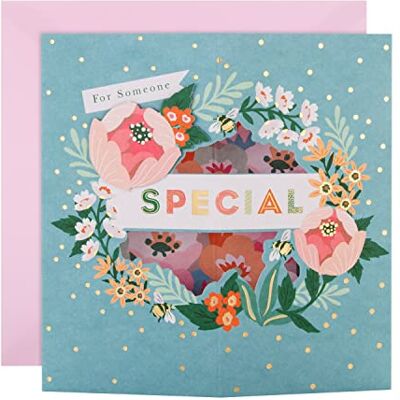 Hallmark Carte 3D « Someone Special » Motif floral découpé Hallmark Carte 3D « Someone Special » Motif floral découpé