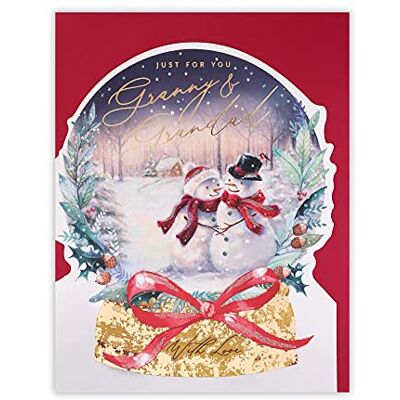 Clintons : Carte de Noël Boule à neige Granny & Grandad Clintons : Carte de Noël Boule à neige Granny & Grandad