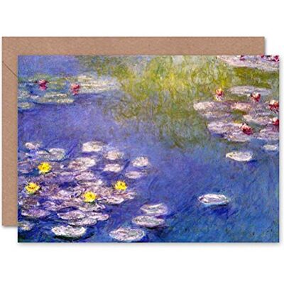 Wee Blue Coo Claude Monet Nympheas At Giverny Old Master Carte de vœux scellée avec enveloppe intérieure vierge Wee Blue Coo Claude Monet Nympheas At Giverny Old Master Carte de vœux scellée avec enveloppe intérieure vierge