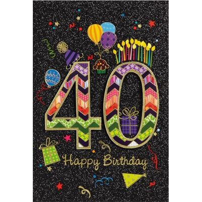 bsb Carte d'anniversaire 40 ans pour femme et homme – Carte d'anniversaire 11,5 x 17,0 cm – Carte de vœux d'anniversaire avec motif de fête – Carte d'anniversaire 40 ans avec enveloppe – Cartes bsb Carte d'anniversaire 40 ans pour femme et homme – Carte d'anniversaire 11,5 x 17,0 cm – Carte de vœux d'anniversaire avec motif de fête – Carte d'anniversaire 40 ans avec enveloppe – Cartes