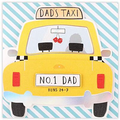 Clintons : Carte de fête des pères Taxi pour papa 159 x 159 cm Clintons : Carte de fête des pères Taxi pour papa 159 x 159 cm