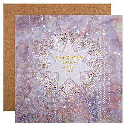 Hallmark Carte de Noël pour fille – Motif contemporain en forme d'étoile Hallmark Carte de Noël pour fille – Motif contemporain en forme d'étoile